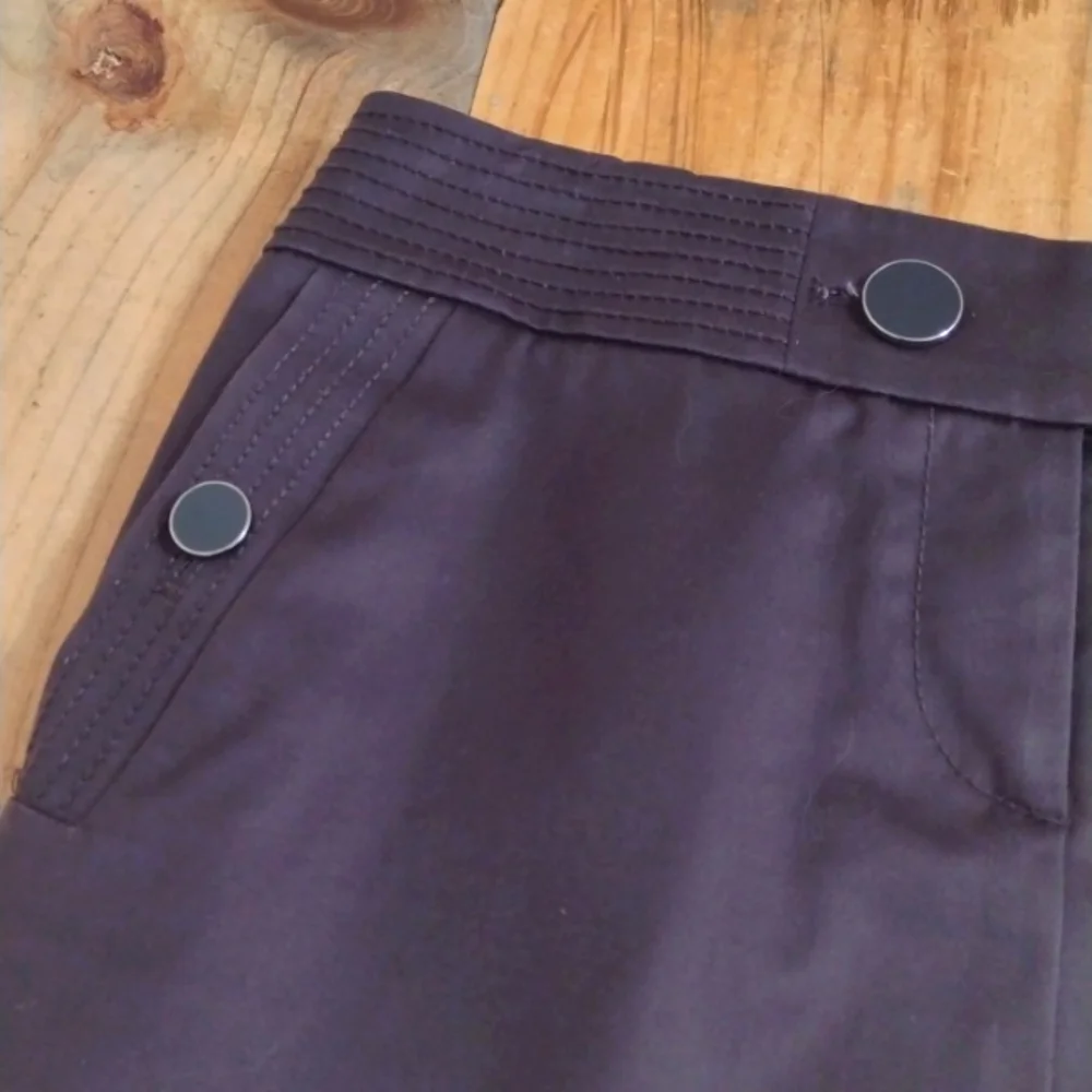J. Crew Dark Brown Pencil Skirt w/ Pockets Like New Size 2